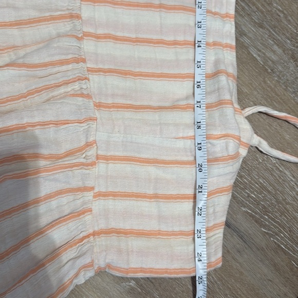 Old Navy Size XXL Orange Pink Smocked Tie Front Tank Top - Picture 9 of 10